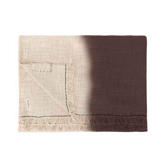 Plaid "Tandem" tie & dye - Ébène