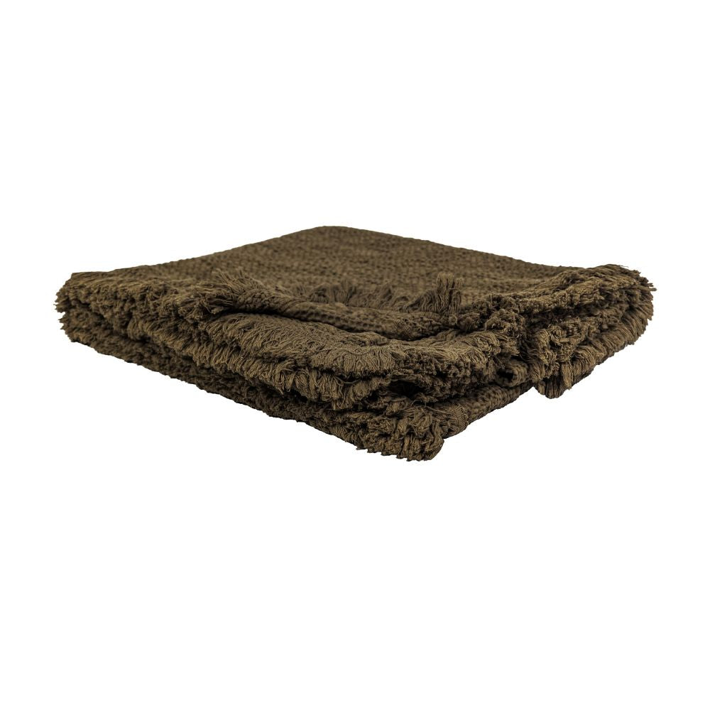 Plaid "Flirt" effet alvéolé - Bronze