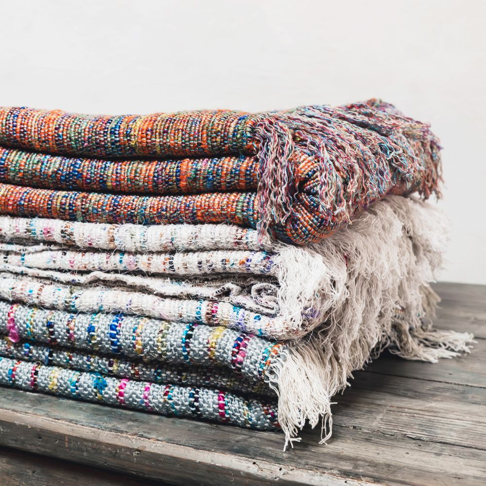 Plaid tissage manuel - "Tatoo Brazil"