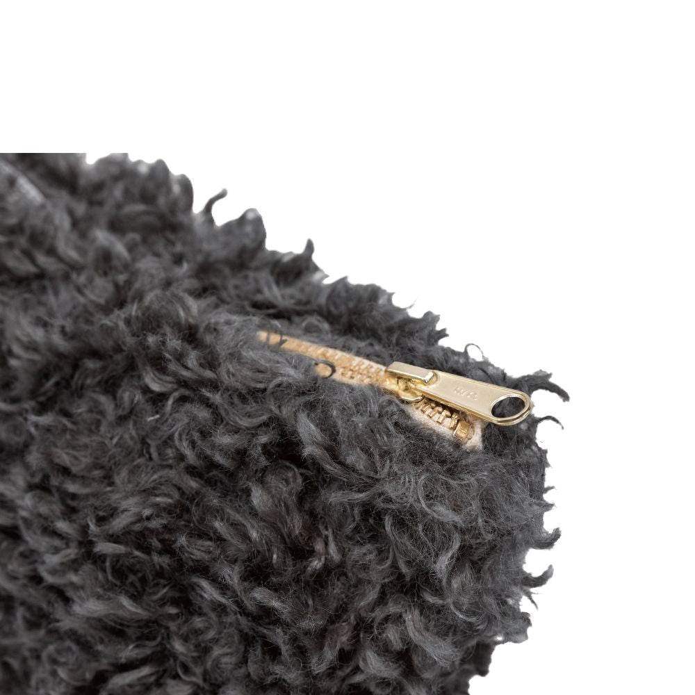 Pochette "Zerra" fourrure - Dark grey