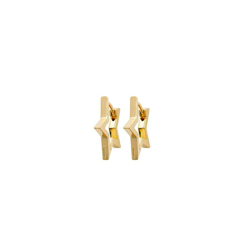 Petites créoles "étoiles" plaqué Or 17mm
