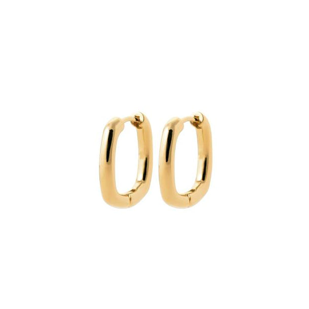 Créoles "Square" plaqué Or 20mm