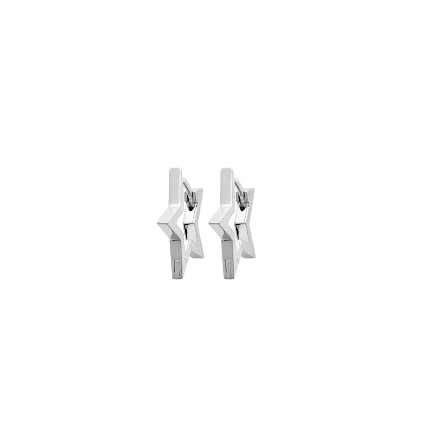 Petites créoles "étoiles" Argent 17mm