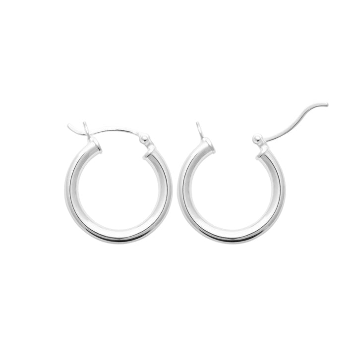 Créoles "tube" Argent 20mm