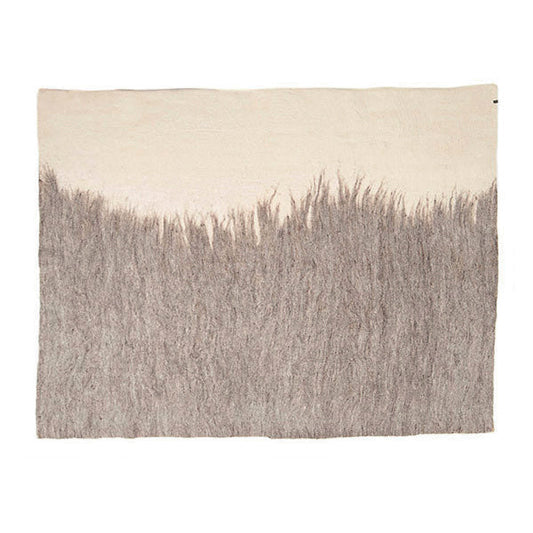 Tapis "Brush large" laine 160x200 - Pierre/naturel