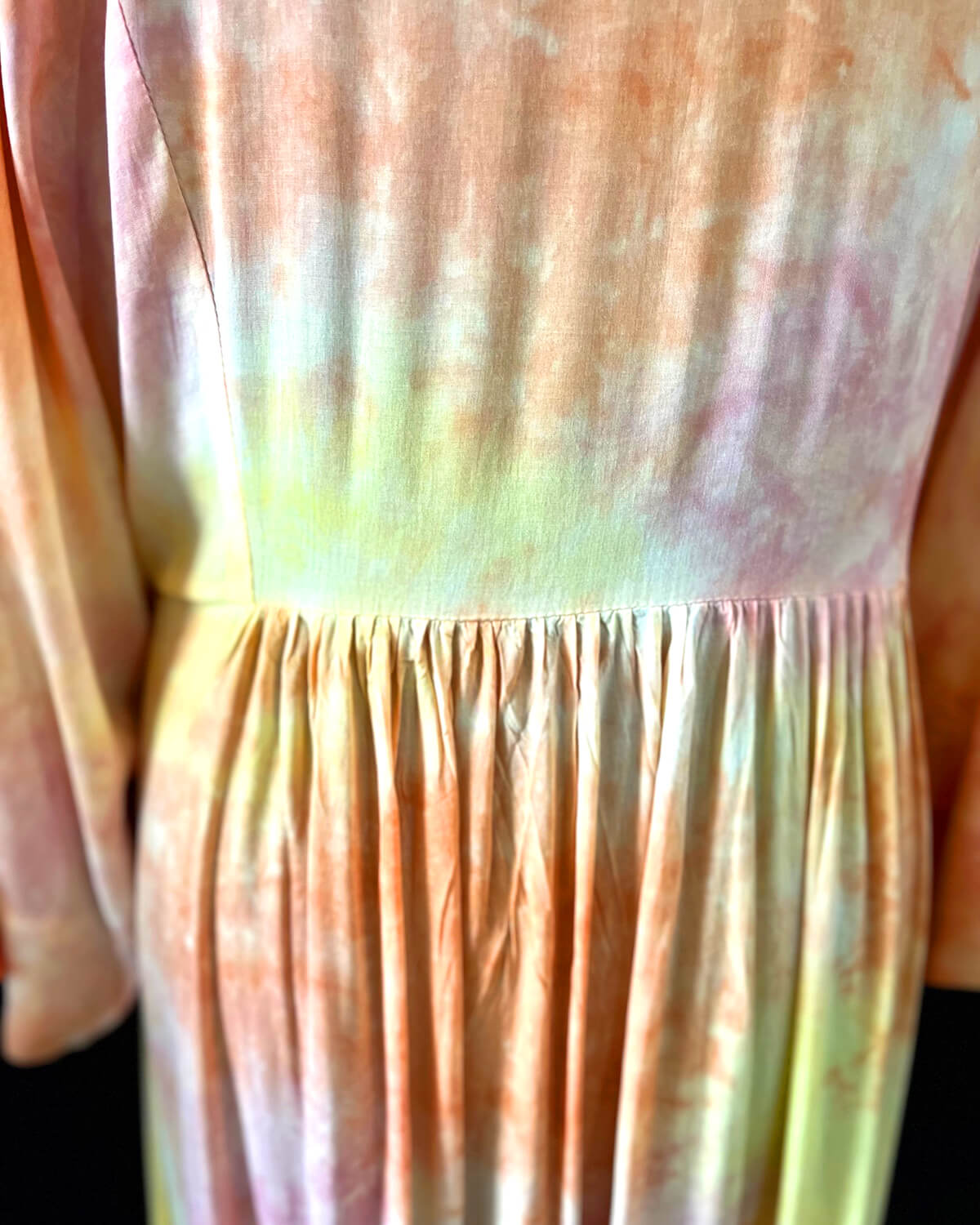 Robe "Banilla" - Pastel smoke tie dye