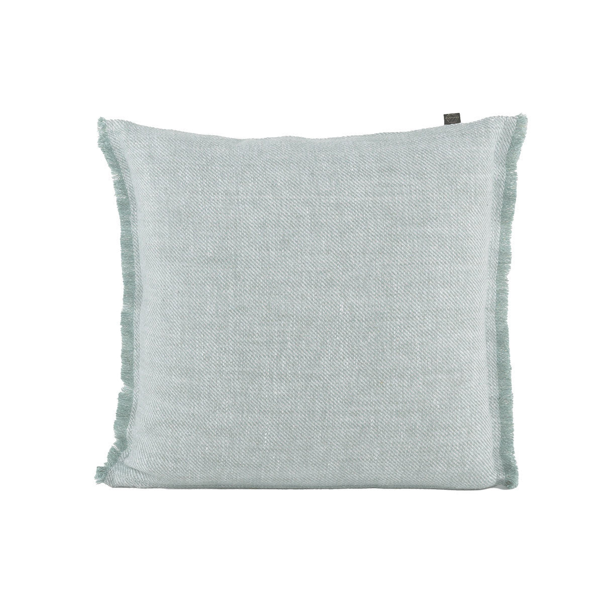 Housse de coussin lin bicolore "Cuba" - Céladon