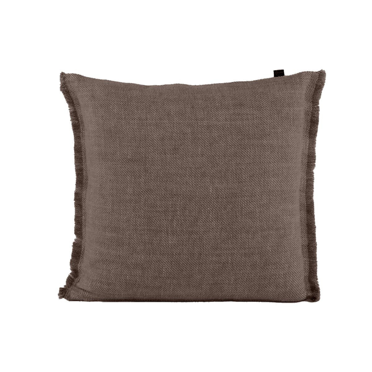 Housse de coussin lin bicolore "Cuba" - Charbon