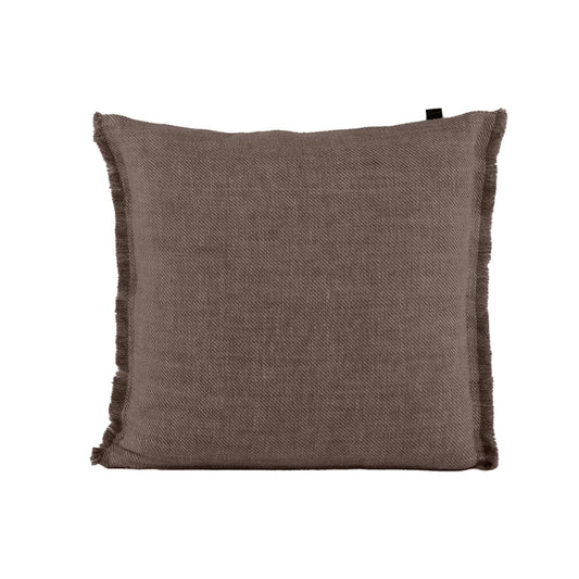 Housse de coussin lin bicolore "Cuba" - Charbon