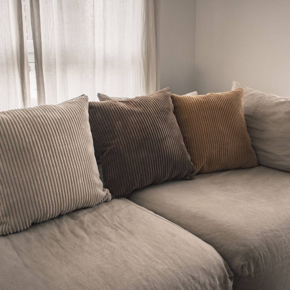 Coussin velours cord "Loom" - Army