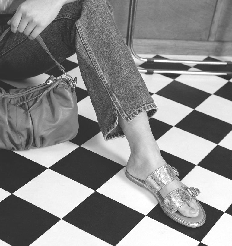 Sandales "Byron" cuir - Argent