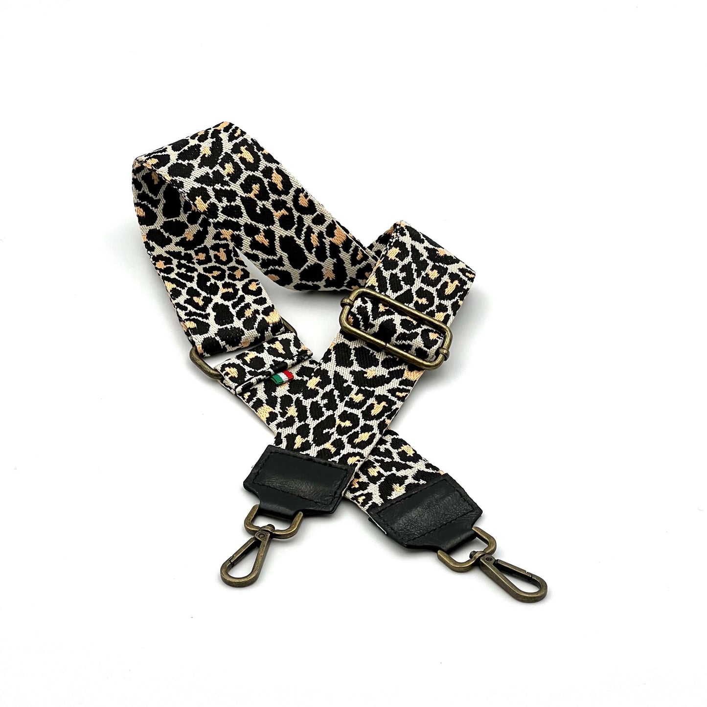 Bandoulière Léopard - Cuir noir