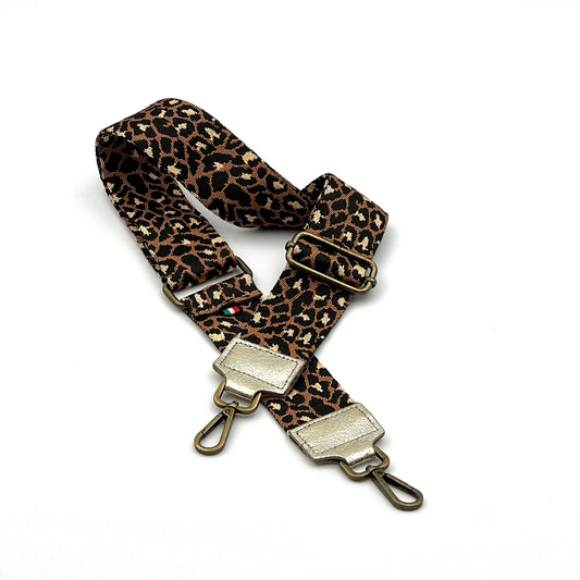 Bandoulière Léopard - Cuir or