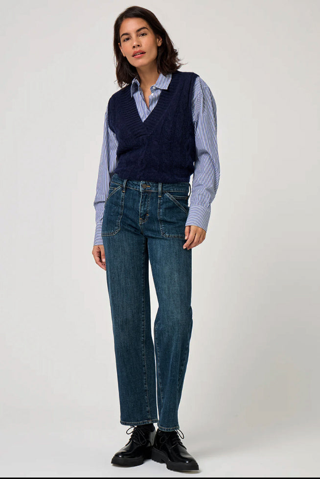 Jean worker "Lourdes" - Dark blue