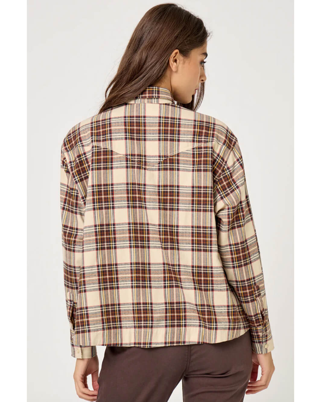 Chemise "Clarence" carreaux - Greige