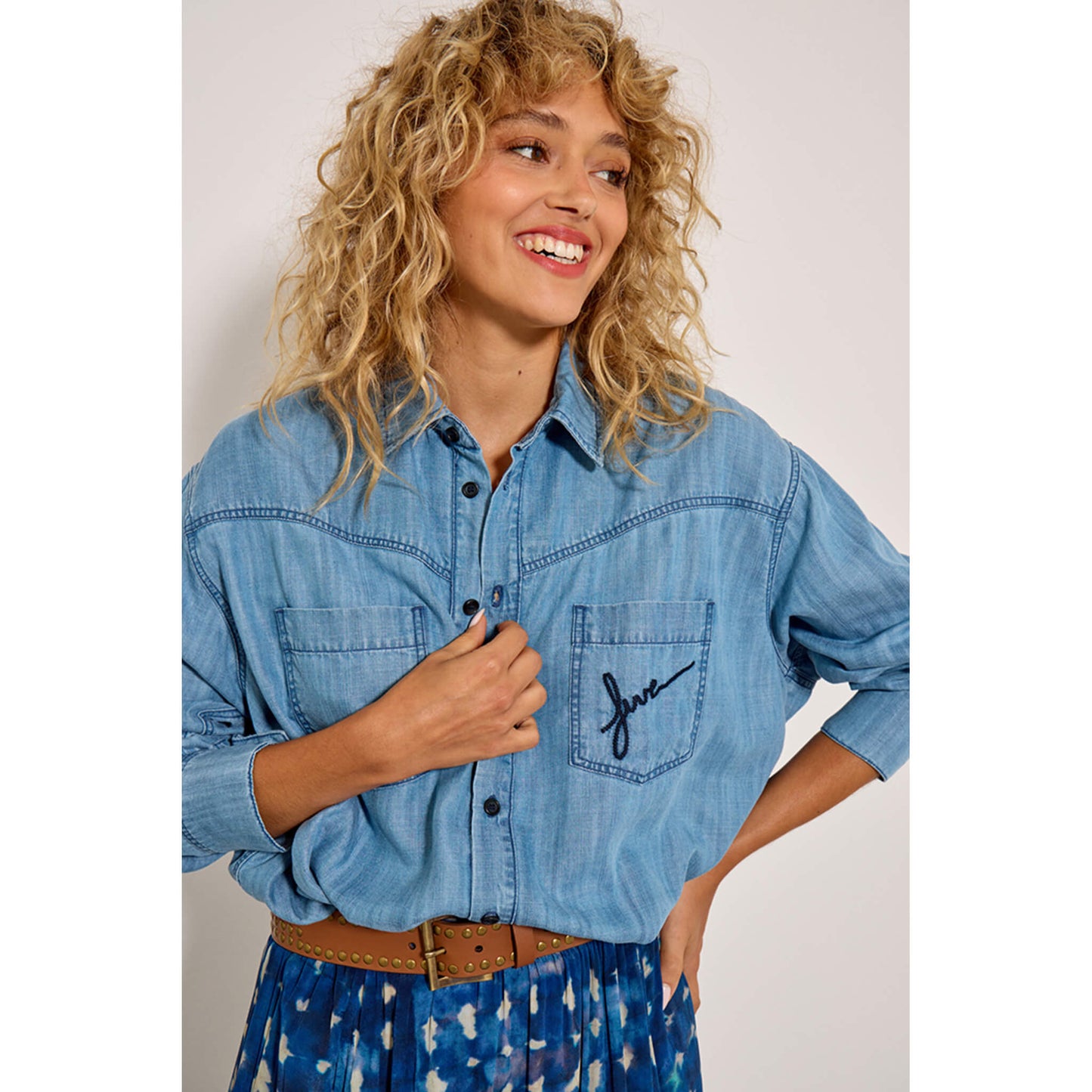 Chemise "Clarence" denim Tencel
