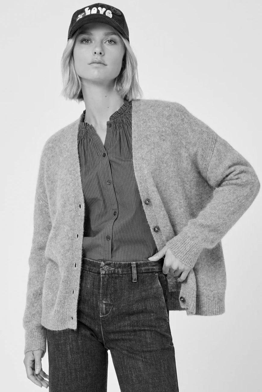 Gilet alpaga stretch "Cherry"