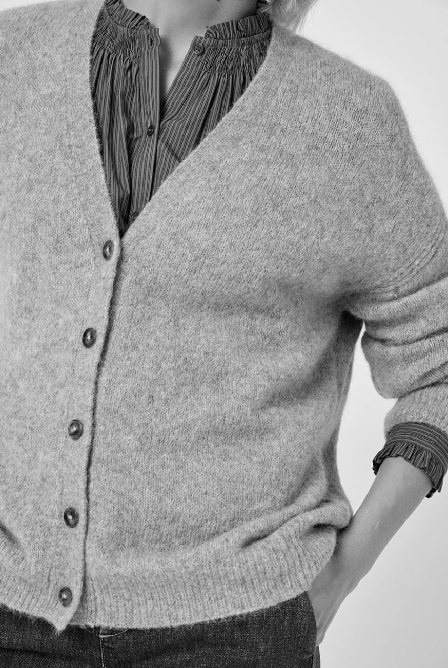 Gilet alpaga stretch "Cherry"