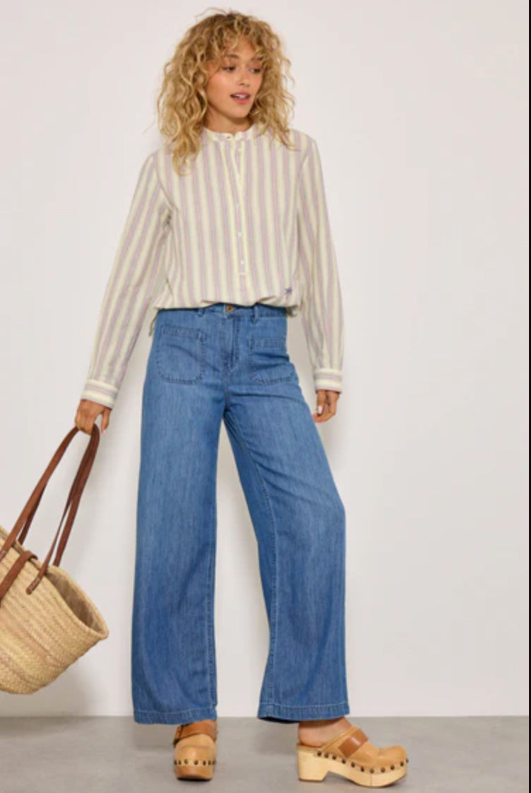 Jean large "Lucia" - Medium blue