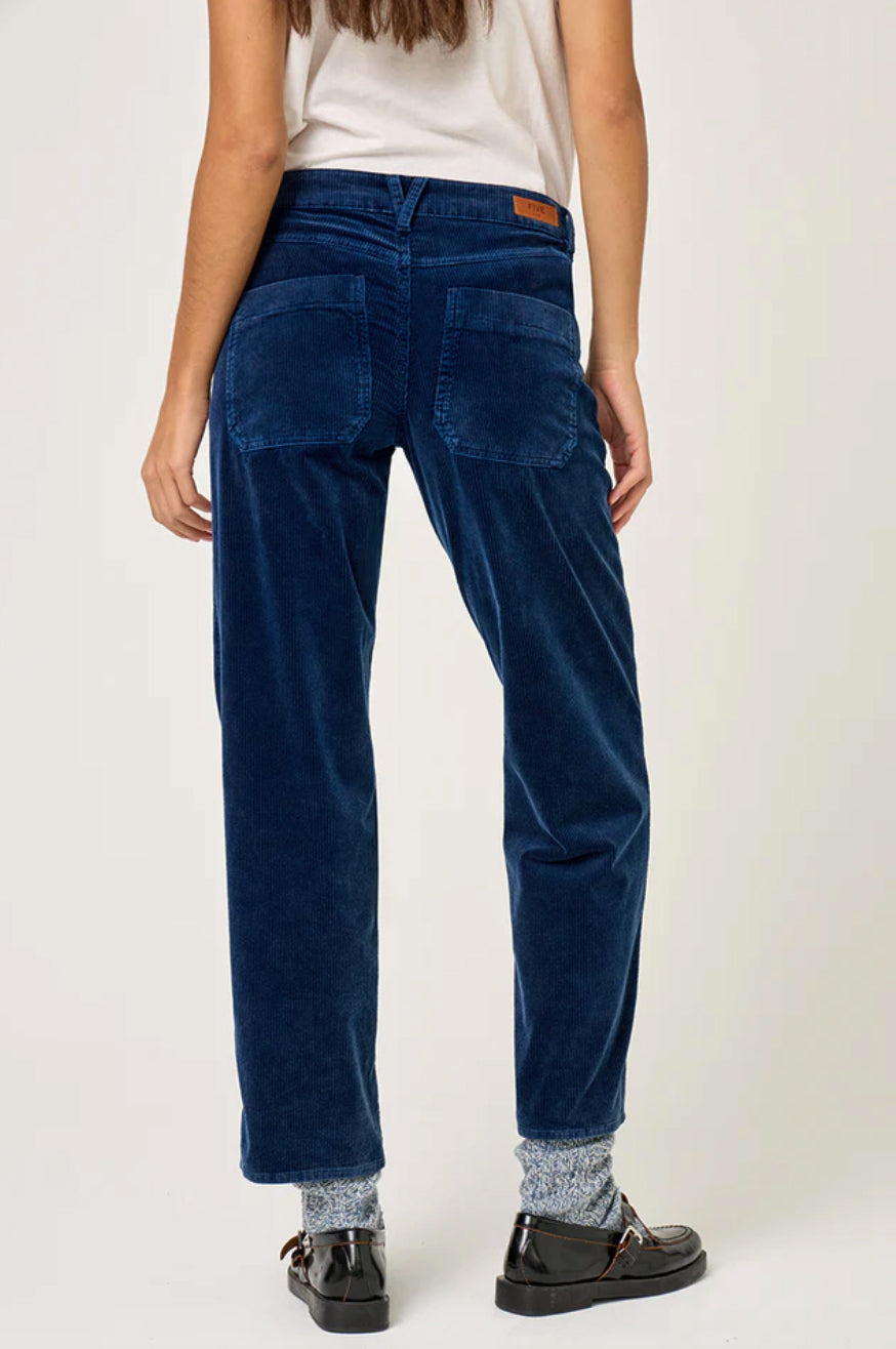 Pantalon worker "Lya" velours - Navy