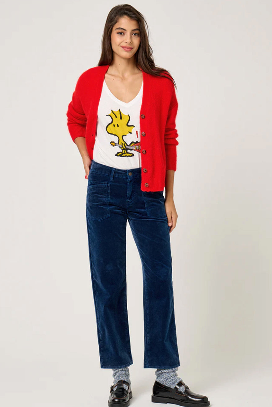 Pantalon worker "Lya" velours - Navy