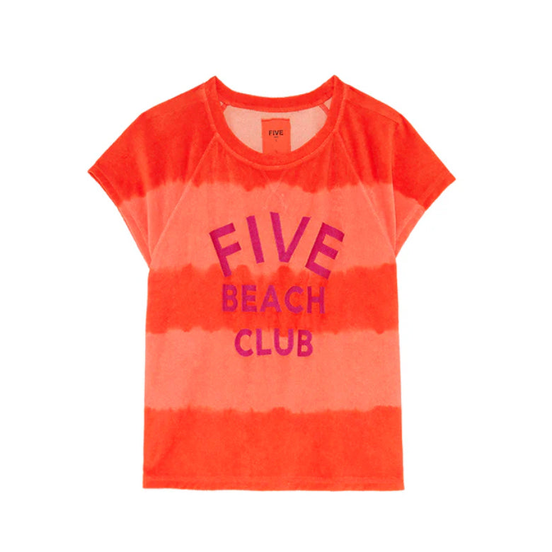 Tee-shirt "Beach Club" - Corail