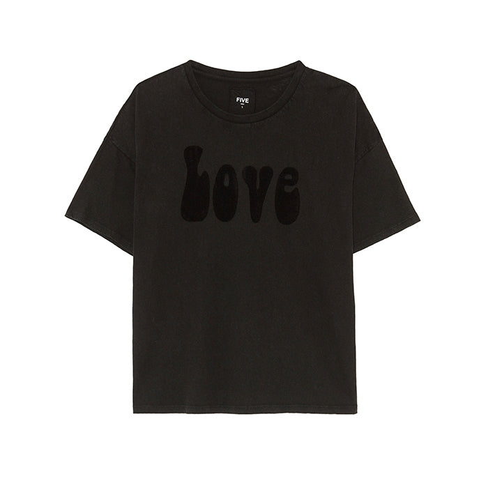 Tee-shirt "Love" - Acid grey