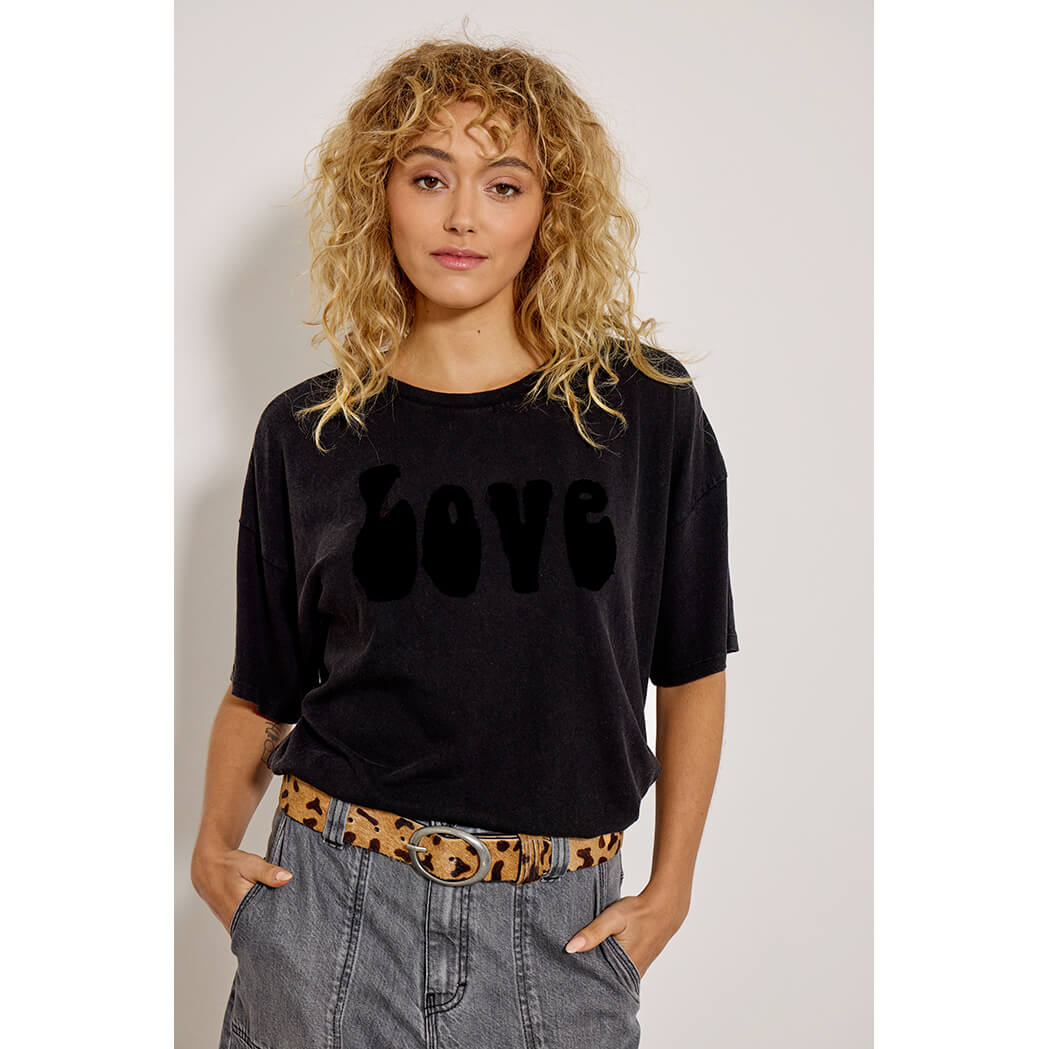 Tee-shirt "Love" - Acid grey
