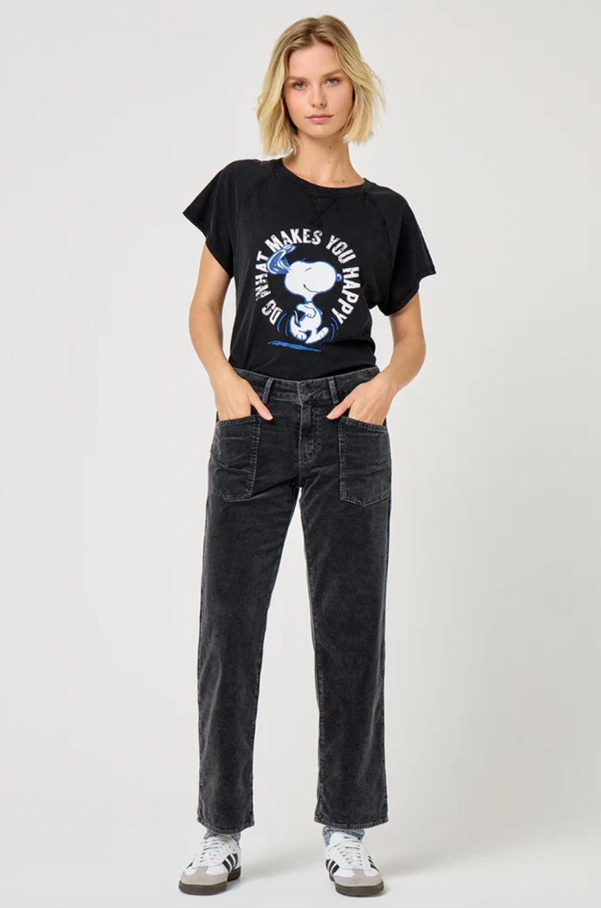 Tee-shirt "Snoopy Happy" - Acid grey