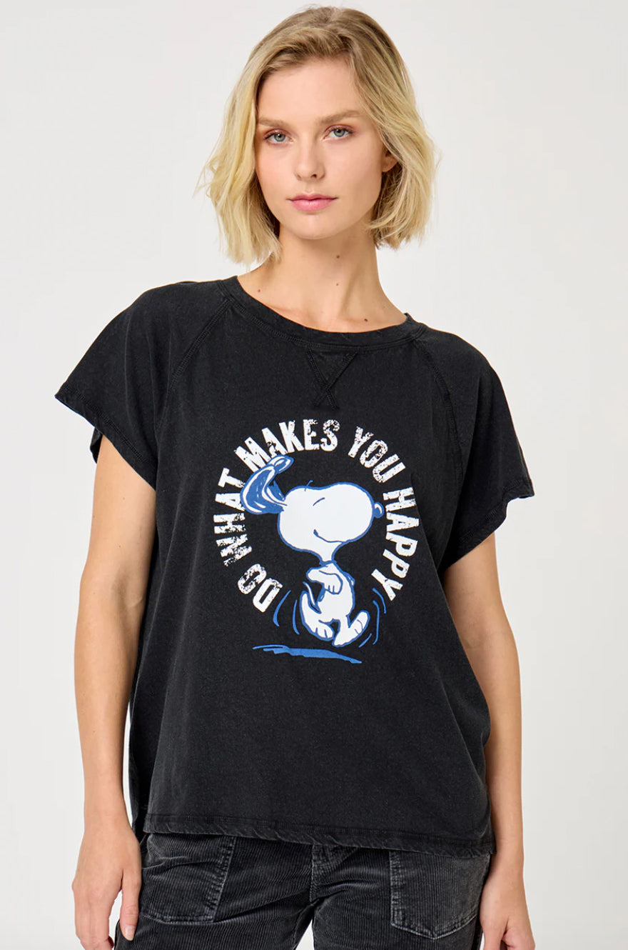 Tee-shirt "Snoopy Happy" - Acid grey