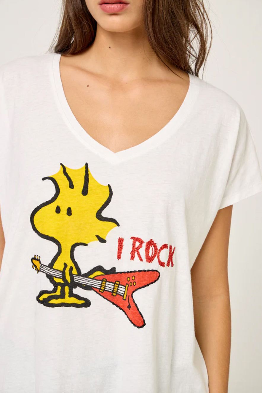 Tee-shirt "Woodstock Rock" - Blanc