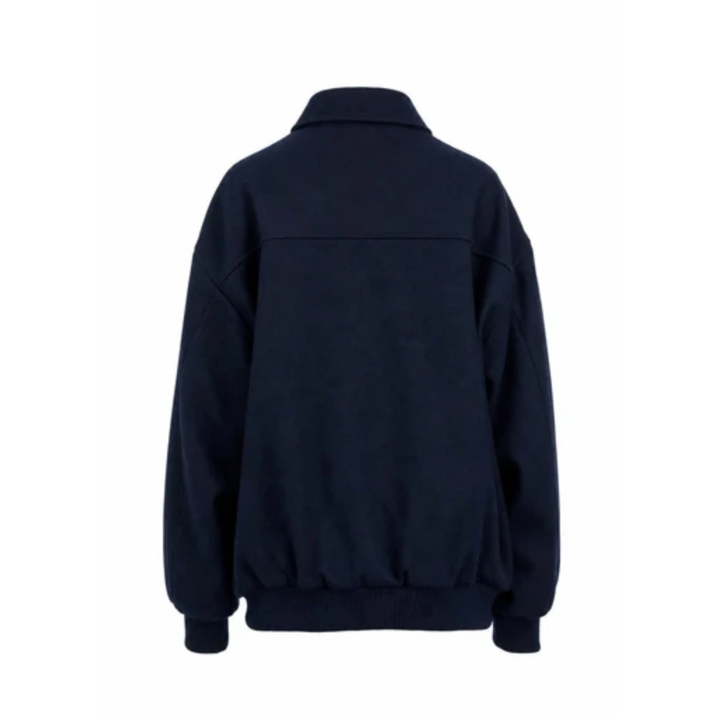 Blouson "Ilias" drap de laine - Navy