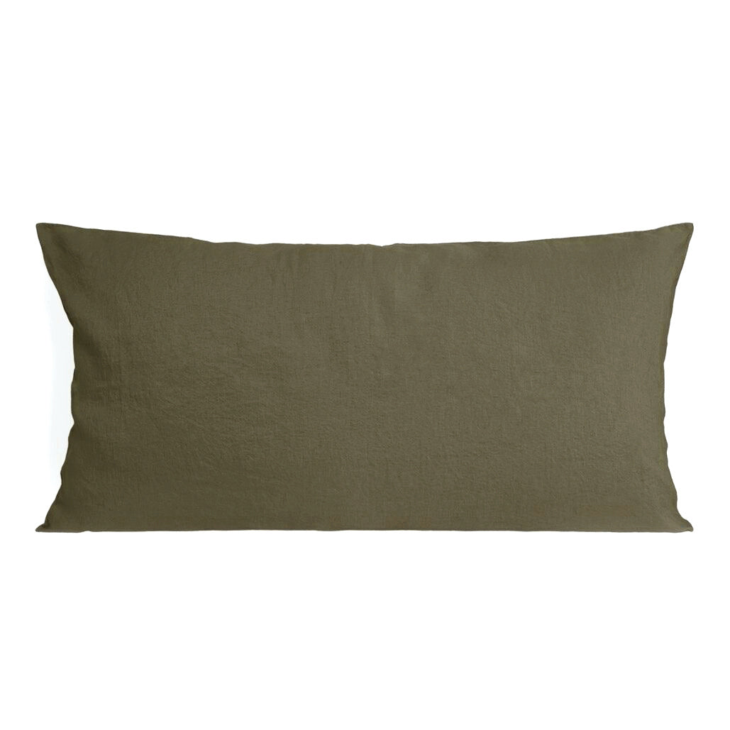 Housse de coussin XL lin lavé & coton "Limy"