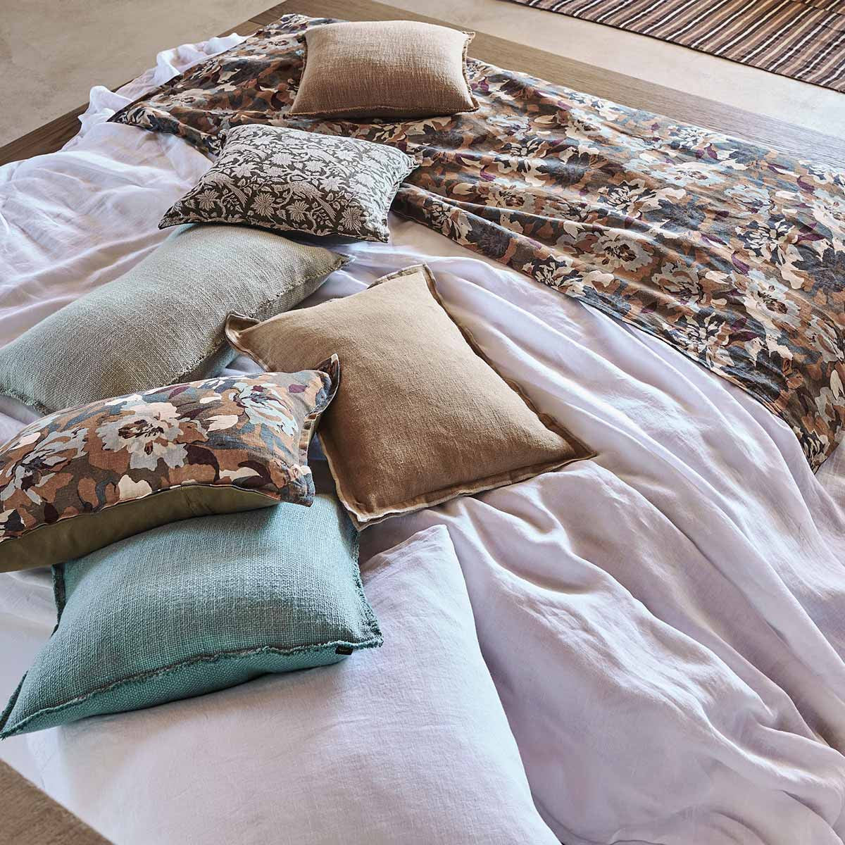 Housse de coussin lin lavé "Seony"