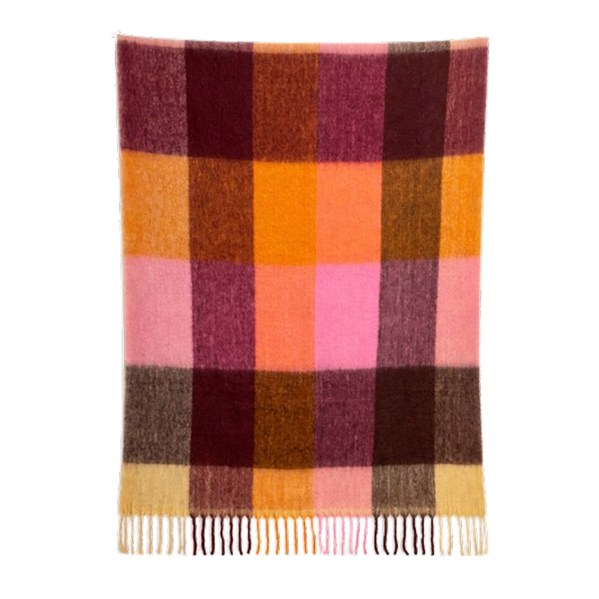 Plaid à carreaux "Anvers" - Burgundy