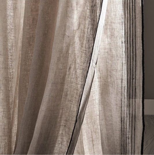 Rideau voile de lin "Lazzo" - Naturel