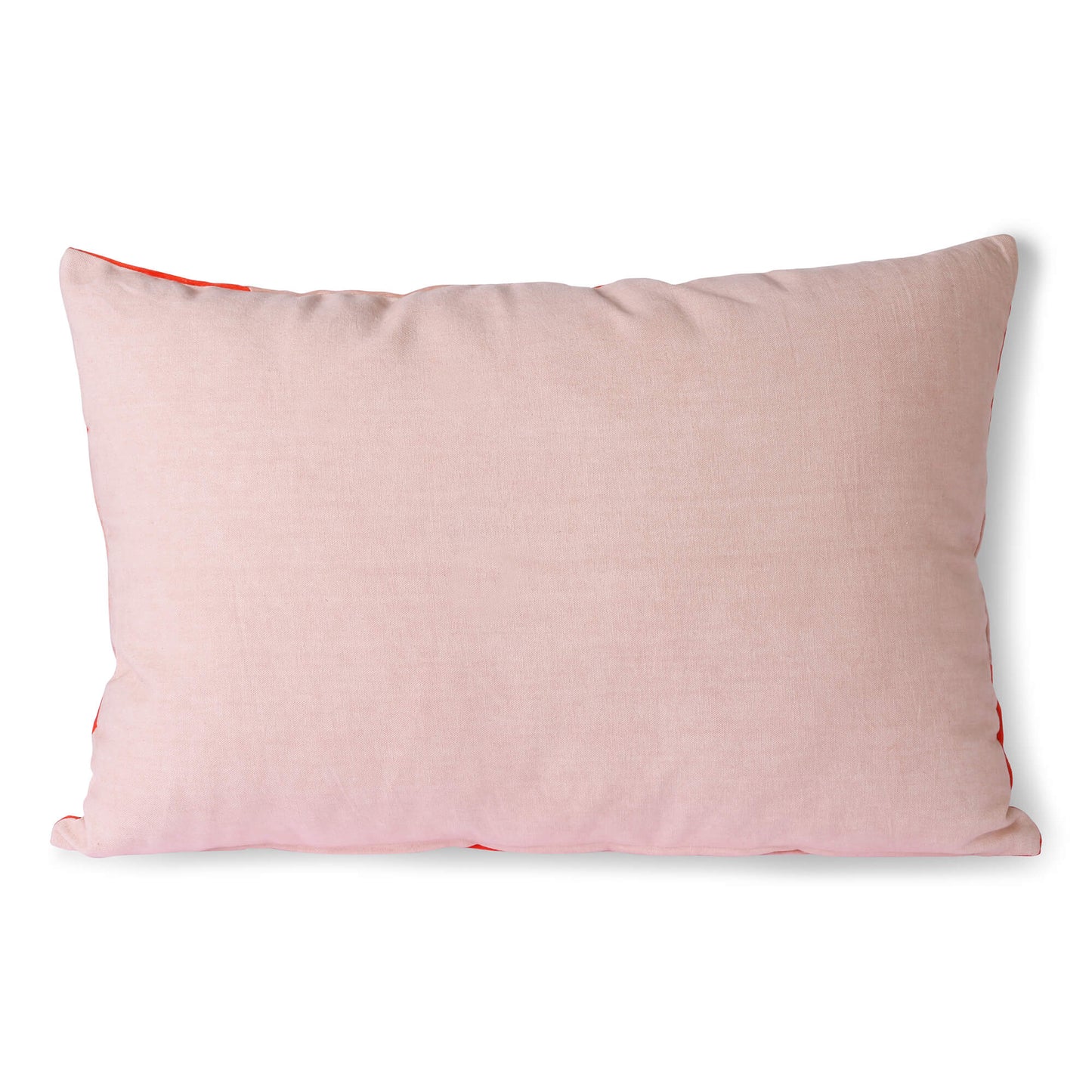 Coussin rayé velours - Rouge/rose