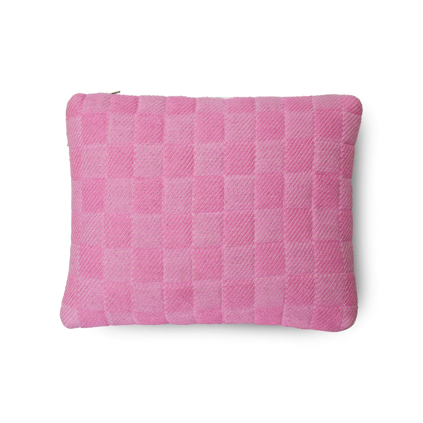 Coussin damier - Pamplemousse/rose