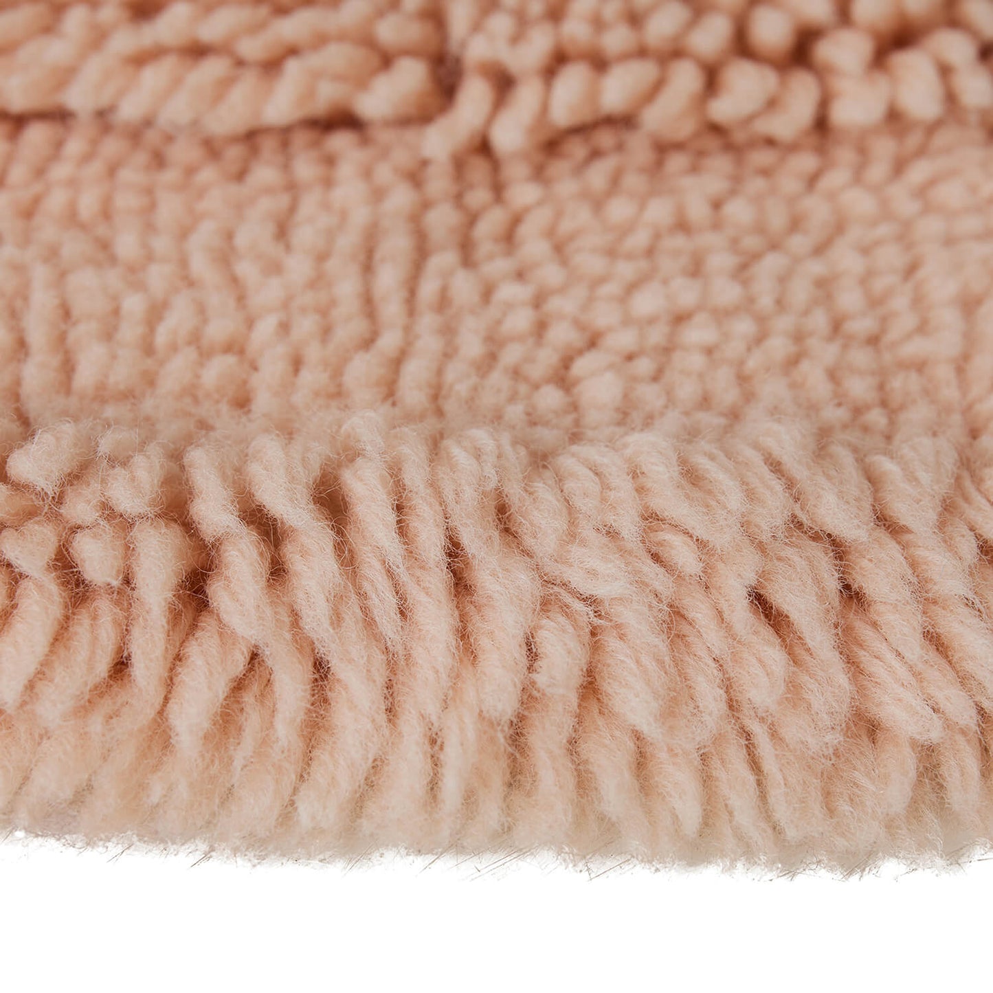 Tapis shaggy rond laine - Soft pink