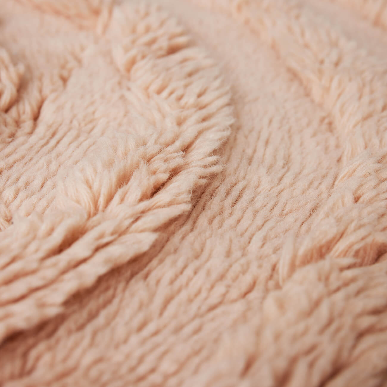 Tapis shaggy rond laine - Soft pink