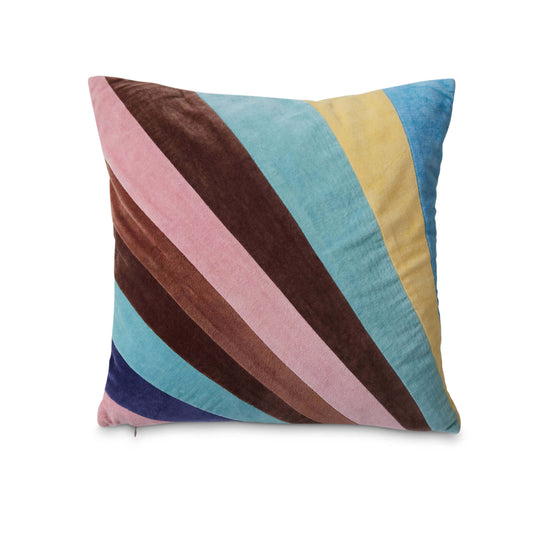 Coussin rayé velours "Eventide"