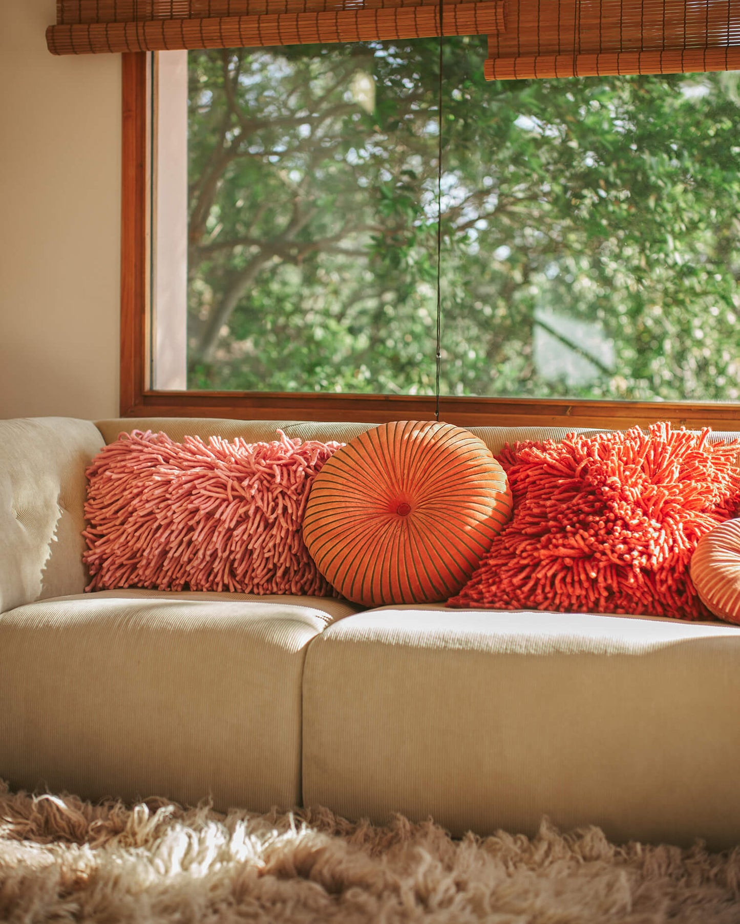 Coussin "Rugged" - Rose