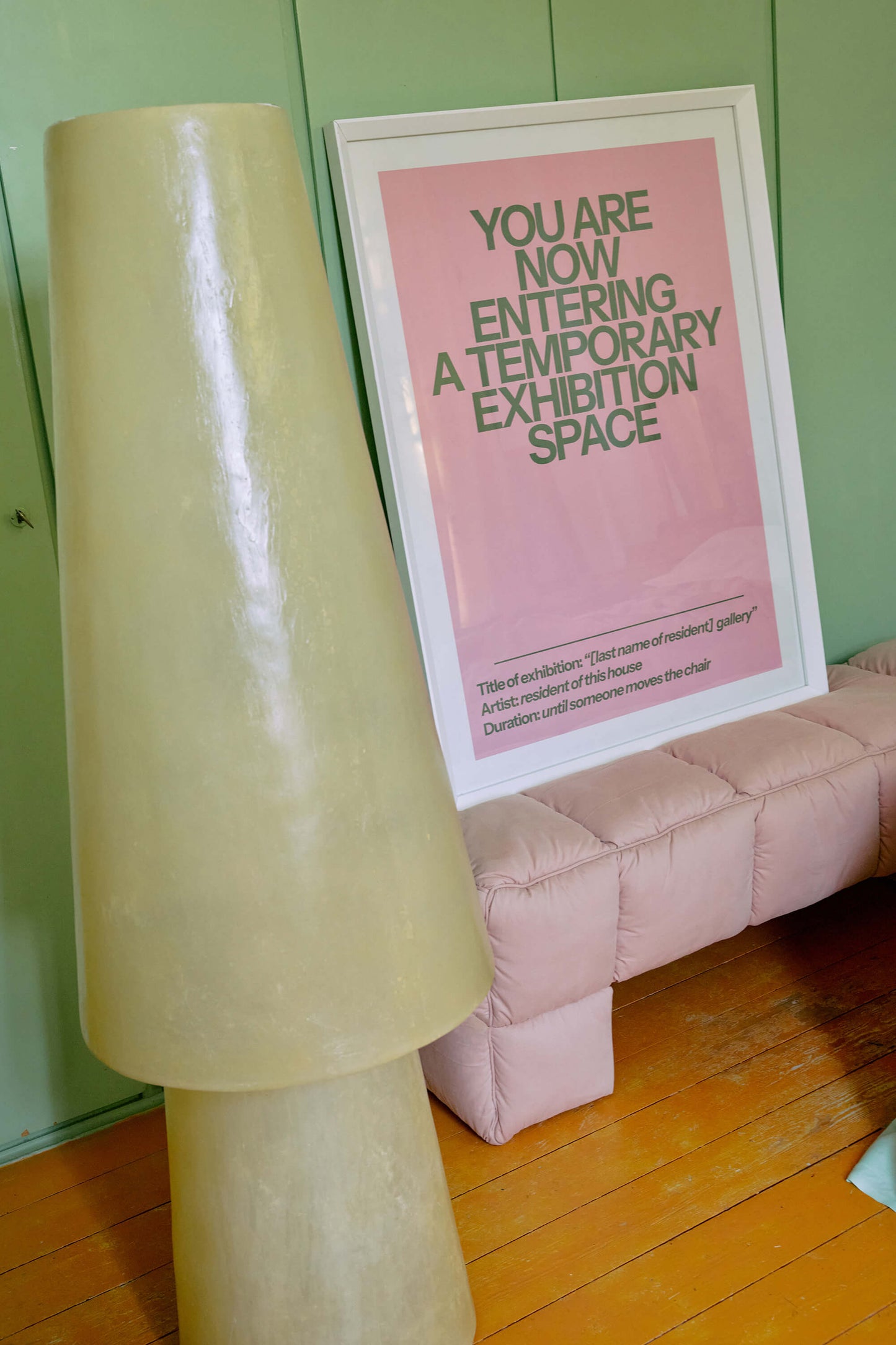 Puffy Lobby Bench - Blush