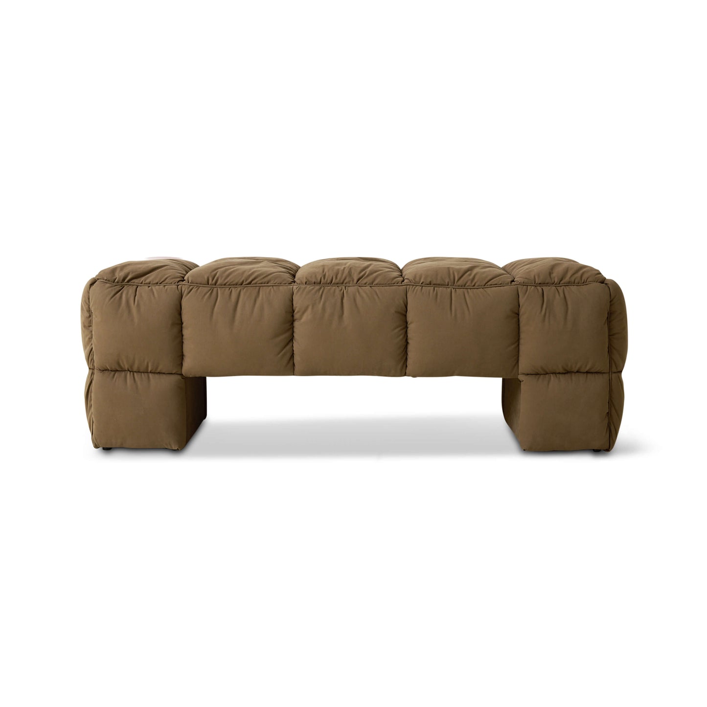 Puffy Lobby Bench - Olive