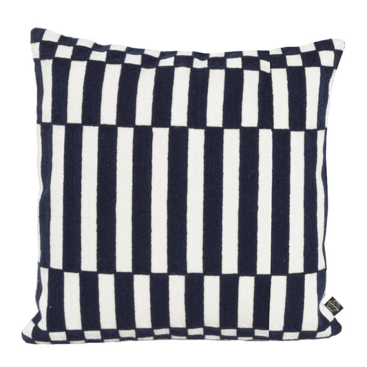 Housse de coussin brodé "Cancun" - Encre