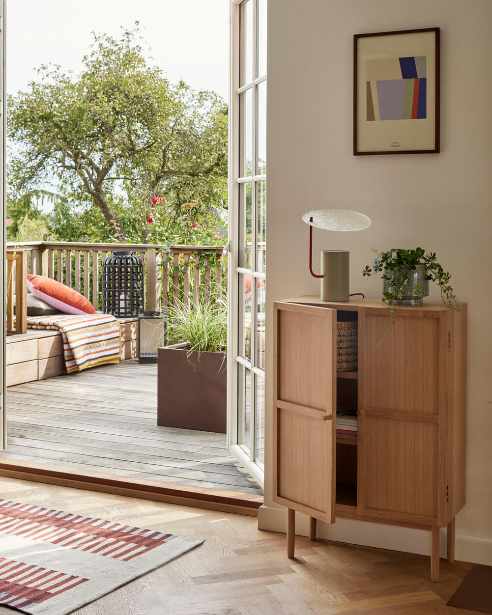 Boutis "Pavilion" rayé - Ocre