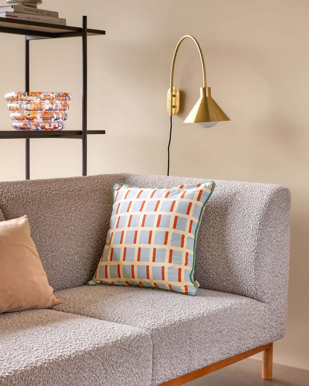 Plat en verre XL "Blaze" multicolore