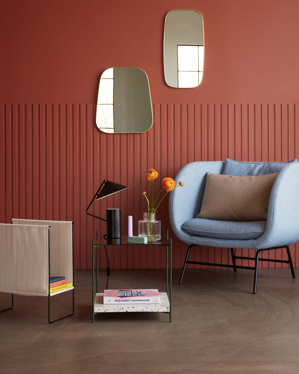Table d'appoint "Niche" verre & terrazzo