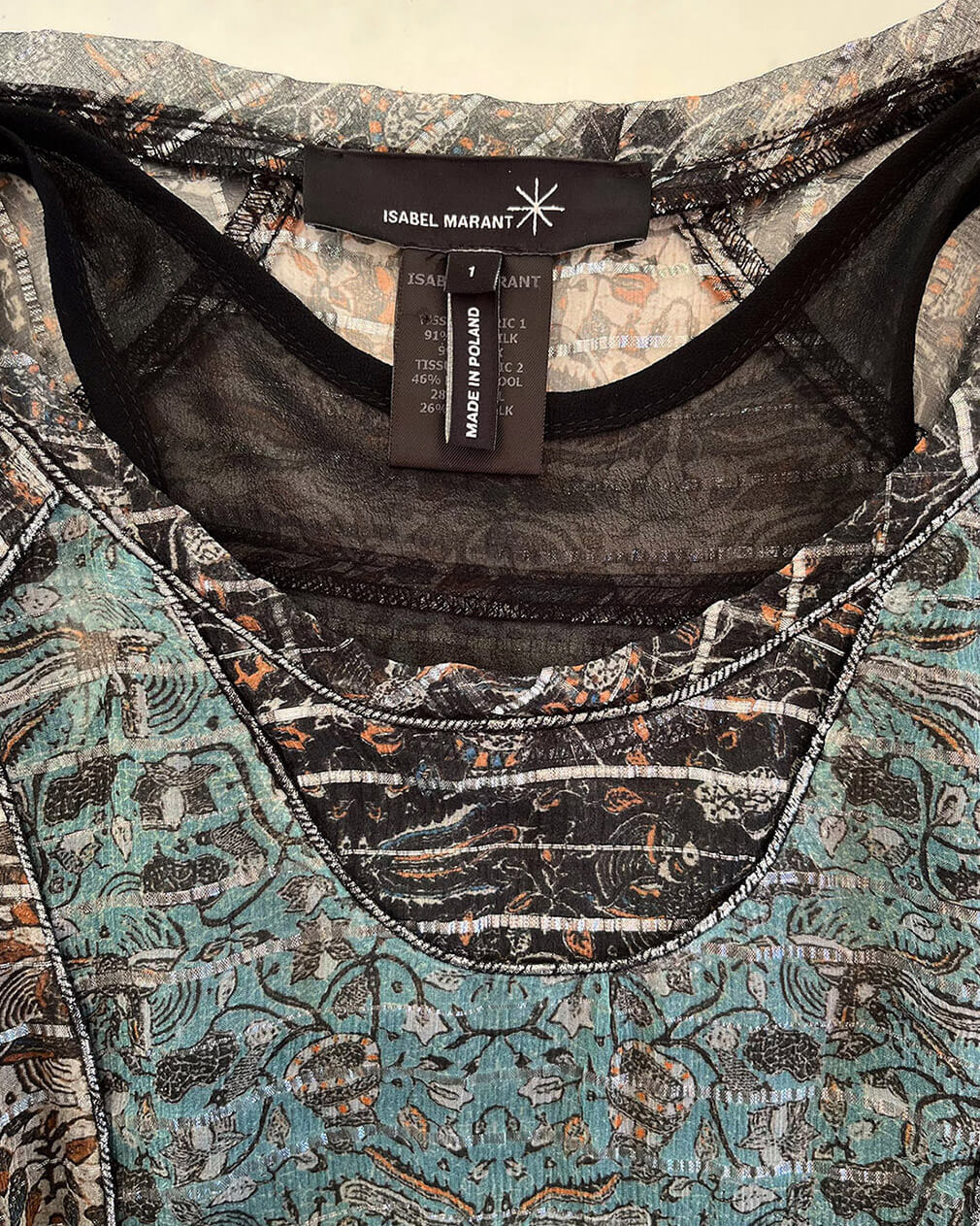 Robe "Ynès" soie & lurex NWT (1)