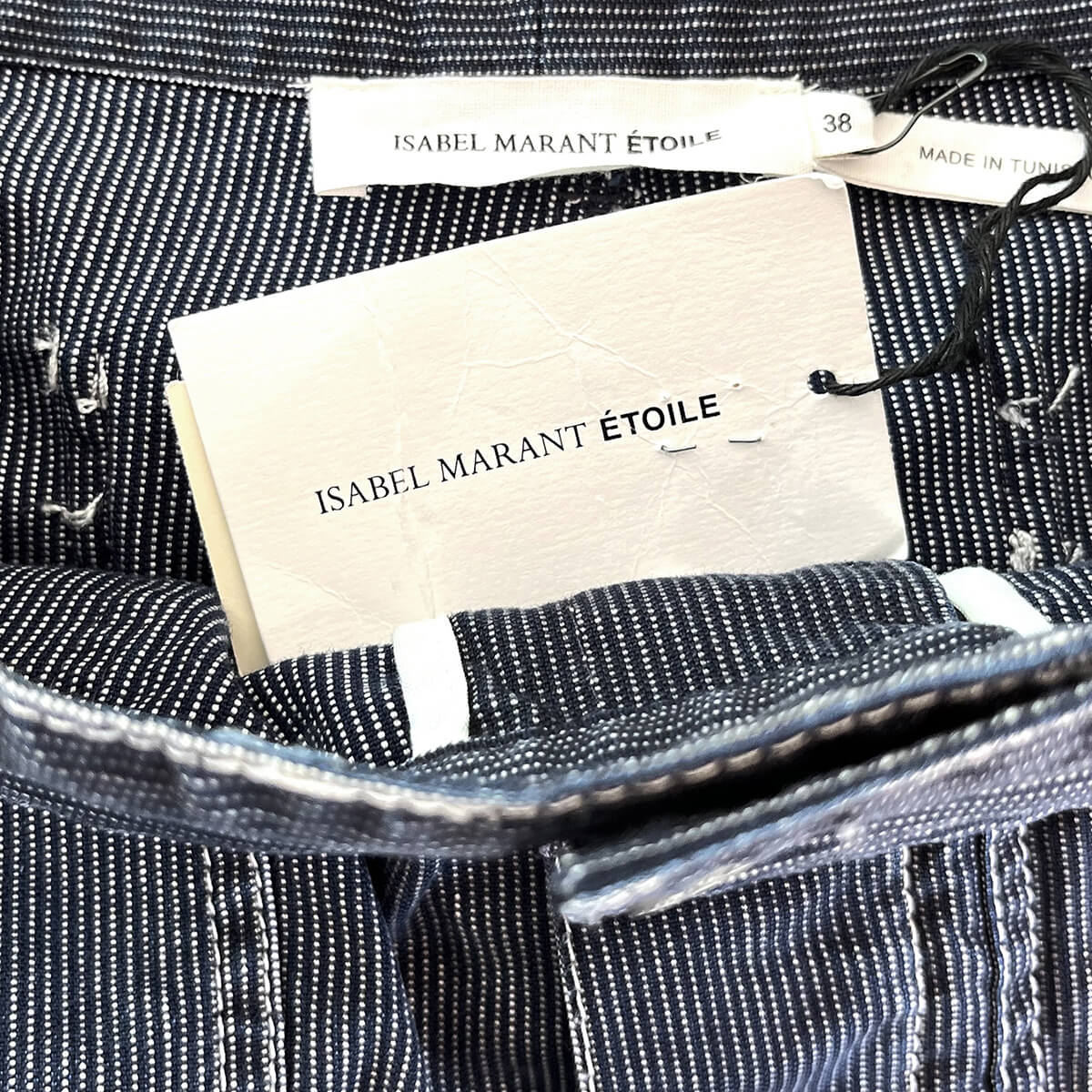 Short "Sali" denim rayé NWT (38)